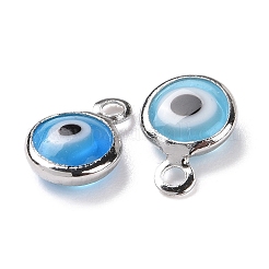 Handmade Evil Eye Lampwork Charms&nbsp;KK-F764-13P-07
