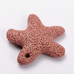Synthetic Lava Rock Big Starfish/Sea Stars Pendants&nbsp;G-O025-05G