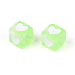 Spray Painted Transparent Acrylic Beads&nbsp;OACR-N140-02G