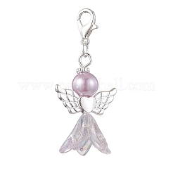 Angel Glass & Glass Pearl Pendant Decorations&nbsp;HJEW-JM01939