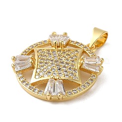 Brass Cubic Zirconia Pendants&nbsp;KK-K275-20G