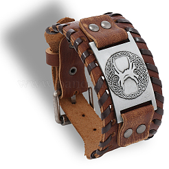 1Pc Imitation Leather Braided Bracelets&nbsp;BJEW-CL0001-08