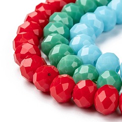 Opaque Solid Color Glass Beads Strands&nbsp;EGLA-X0007-01D-4mm