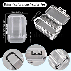 4Pcs 4 Colors Trolley Bag Shaped Plastic Storage Boxes&nbsp;AJEW-SP0002-60
