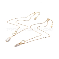 Natural Baroque Pearl Pendant Necklace&nbsp;NJEW-JN03599-03