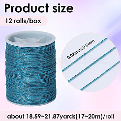 12 Rolls Polyester Sewing Metallic Thread&nbsp;OCOR-WH20074-07A
