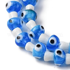 Handmade Evil Eye Lampwork Beads Strands&nbsp;LAMP-S069-01A-05