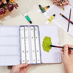 Iron Empty Watercolor Tin Box Palette Paint Case&nbsp;AJEW-WH0270-260B-01