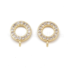 Brass Micro Pave Cubic Zirconia Pendants&nbsp;KK-H093-07G