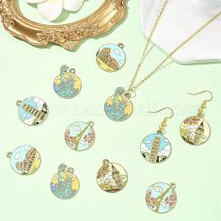 20Pcs 5 Styles Alloy Enamel Pendants&nbsp;ENAM-FS0004-06