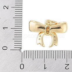 Rack Plating Brass Micro Pave Clear Cubic Zirconia Pendants&nbsp;KK-Z060-06G-02