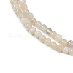 Natural White Moonstone Beads Strands&nbsp;G-D294-4mm-01