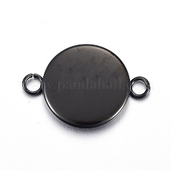 Stainless Steel Cabochon Connector Settings&nbsp;X-STAS-L211-04B-B