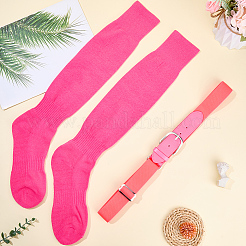 1 Pair Polycotton Solid Color Football Socks&nbsp;AJEW-CL0001-33A
