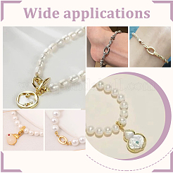 12Pcs 2 Colors Oval Brass Spring Gate Clasps&nbsp;KK-GA0002-16