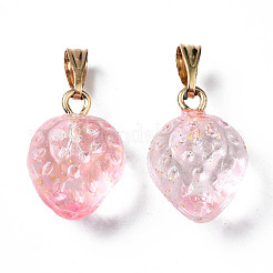 Two Tone Transparent Spray Painted Glass Pendants&nbsp;GLAA-N035-014-G02