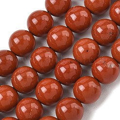 Natural Red Jasper Beads Strands&nbsp;G-F348-01-8mm-AA