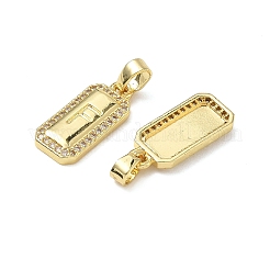 26Pcs Brass Micro Pave Cubic Zirconia Pendants&nbsp;ZIRC-I369-01G