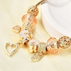 Alloy Enamel European Beads Charm Bracelets&nbsp;BJEW-F495-07G