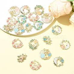 20Pcs 10 Styles Alloy Enamel Pendants&nbsp;ENAM-FS0004-09