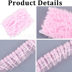 10M Cotton Pleated Flower Lace Trim&nbsp;OCOR-CY0002-28A