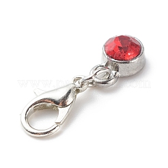 Alloy Rhinestones Birthstone Pendant Decorations&nbsp;HJEW-JM00743