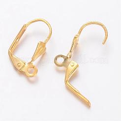 Brass Leverback Earring Findings&nbsp;X-KK-E493-G