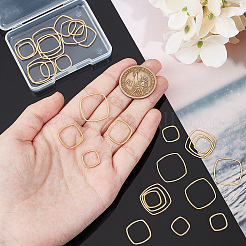 30Pcs 3 Styles 201 Stainless Steel Linking Rings&nbsp;STAS-UN0057-16