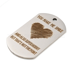 Non-Tarnish Valentine's Day 201 Stainless Steel Pendants&nbsp;STAS-L079-02P-07