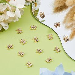 16Pcs Brass Cubic Zirconia Charms&nbsp;KK-DC0004-71