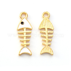 Light Gold Plated Alloy Enamel Pendants&nbsp;X-ENAM-R136-14A
