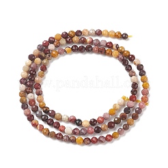 Natural Mookaite Faceted Round Beads Strands&nbsp;LS-G-A129-2mm-19-1