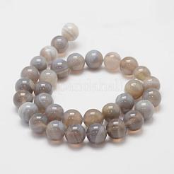 Natural Striped Agate/Banded Agate Bead Strands&nbsp;X-G-K155-D-6mm-02