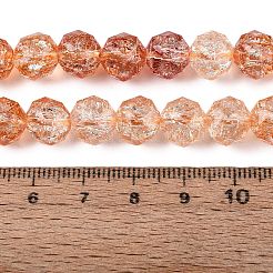 Crackle Transparent Glass Beads Strands&nbsp;GLAA-N063-10mm-10