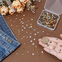 500Pcs 3 Colors Brass Hotfix Iron On Rivets&nbsp;KK-SP0002-60