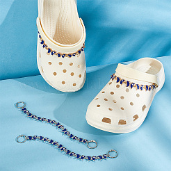 1 Set Alloy Enamel Butterfly with Evil Eye Link Shoe Decoration Chain&nbsp;FIND-NB0004-12