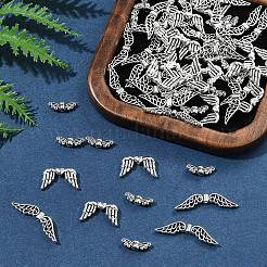 75Pcs 3 Styles Tibetan Style Alloy Fairy Wing Beads&nbsp;TIBEB-FS0001-15
