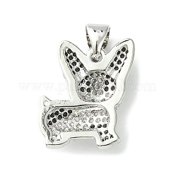 Brass Micro Pave Cubic Zirconia Pendants&nbsp;ZIRC-F138-04P