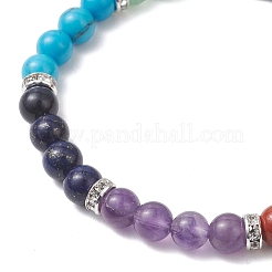 Chakra Natural Mixed Gemstone Beads Stretch Bracelets for Women&nbsp;BJEW-JB13200-01