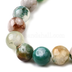 Natural Green Cherry Blossom Agate Beads Strands&nbsp;G-NH0061-A01-8mm