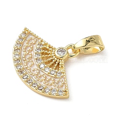 Brass Micro Pave Cubic Zirconia Pendants&nbsp;KK-I371-28G-01
