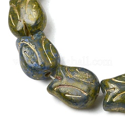 Painted Glass Beads Strands&nbsp;GLAA-Z021-20B