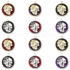 12Pcs 6 Colors Alloy Enamel Pendants&nbsp;FIND-FS0003-81