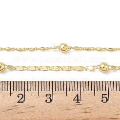 3.5MM Round Ball Brass Oval Link Chain Necklaces for Women&nbsp;NJEW-K271-18G