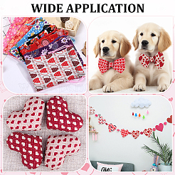 18Pcs Valentine's Day Polyester Cotton Fabric&nbsp;DIY-WH0128-65
