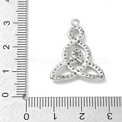 Brass Micro Pave Clear Cubic Zirconia Pendants&nbsp;KK-A300-16P