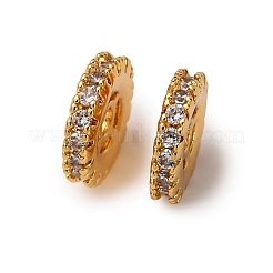 Brass Micro Pave Cubic Zirconia Spacer Beads&nbsp;KK-Z121-32G
