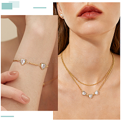 10Pcs Brass Pave Clear Cubic Zirconia Connector Charms&nbsp;KK-BC0015-61A-G
