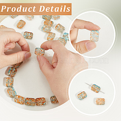 70Pcs Transparent Spray Painted Glass Beads&nbsp;GLAA-SC0003-34