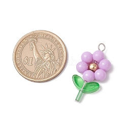 Flower Transparent Acrylic Pendants&nbsp;PALLOY-JF03719-01